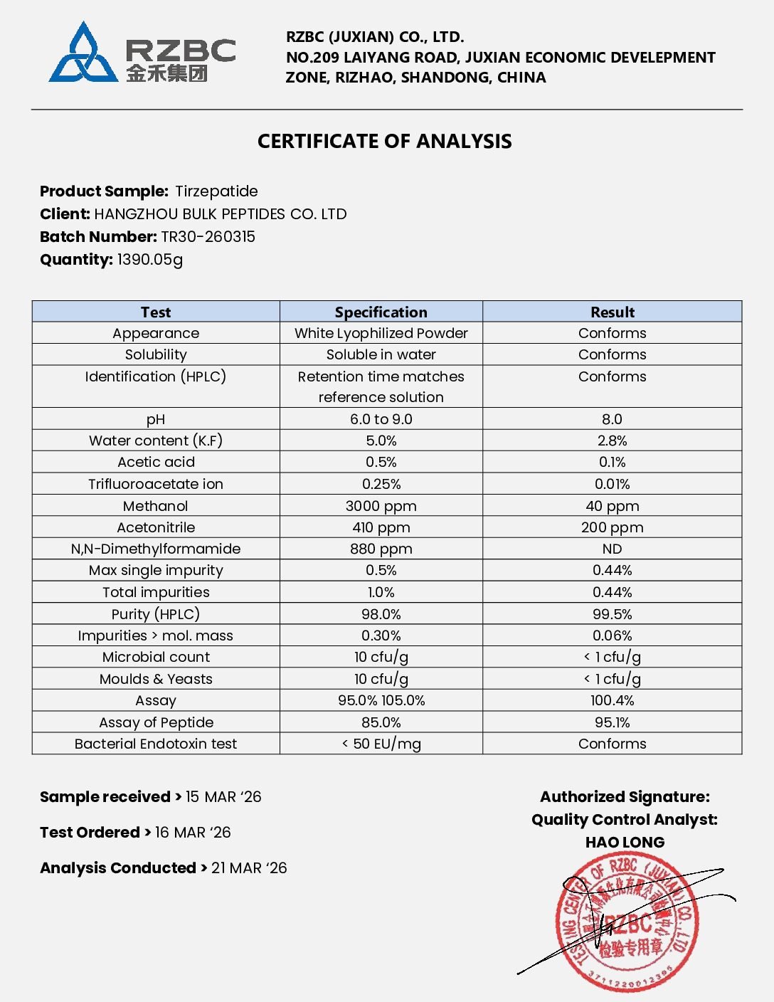 Tirzepatide Powder